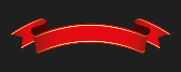 Rotes Vintage Banner Etikett Auf Dunklem Hintergrund — Stockvektor