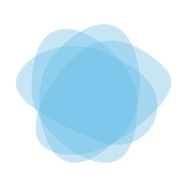 Beyaz arkaplanda mavi yuvarlak basit suluboya pankartı