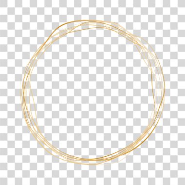 Beyaz arkaplanda altın yuvarlak fırça boyalı mürekkep çemberi afişi