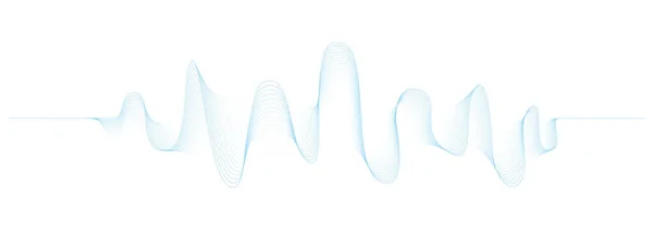 Hintergrund Mit Abstrakten Blau Gefärbten Schallwellenlinien — Stockvektor