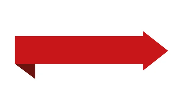 Semplice Banner Etichetta Vettoriale Rossa Sfondo Bianco — Vettoriale Stock