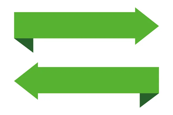 Simple Bannière Étiquette Verte Vectorielle Sur Fond Blanc — Image vectorielle