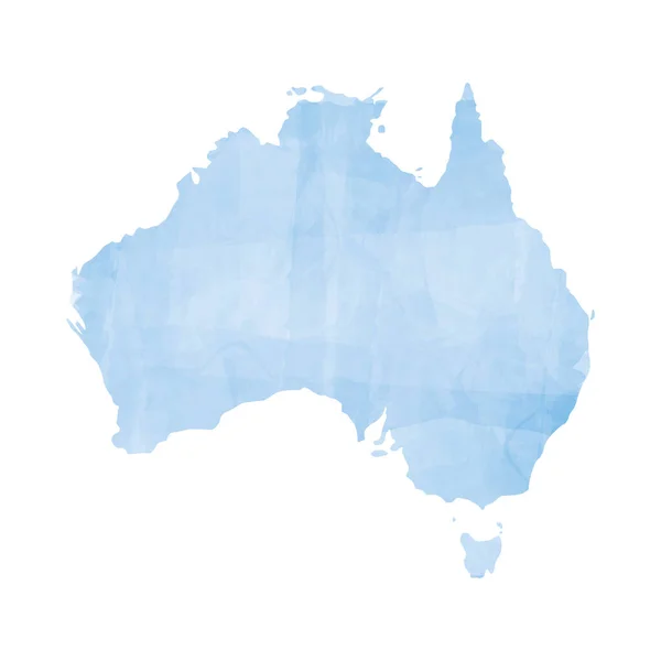 Watercolor Painting Vector Map Australia — Stock Vector
