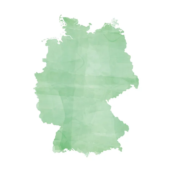 Watercolor Painting Vector Map Germany — Stock Vector