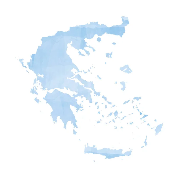 Acquerello Pittura Vettoriale Mappa Della Grecia — Vettoriale Stock