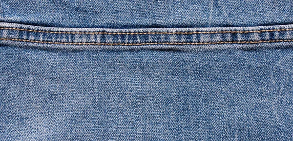 Textuur Van Blauwe Jeans Denim Stof Achtergrond — Stockfoto