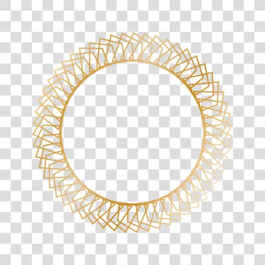 altın yuvarlak çerçeve - saydam arkaplanda daire pankartı