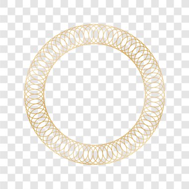 altın yuvarlak çerçeve - saydam arkaplanda daire pankartı
