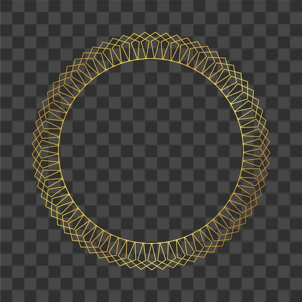 金圆框架 透明背景的圆形横幅 — 图库矢量图片