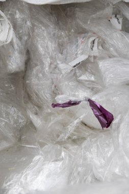 Plastik torba geri dönüşüm için hazır