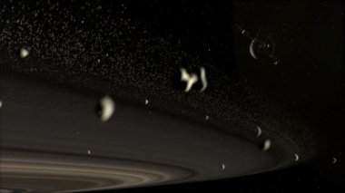 Voyager 2 uzay sondası Satürn yörüngesindeki