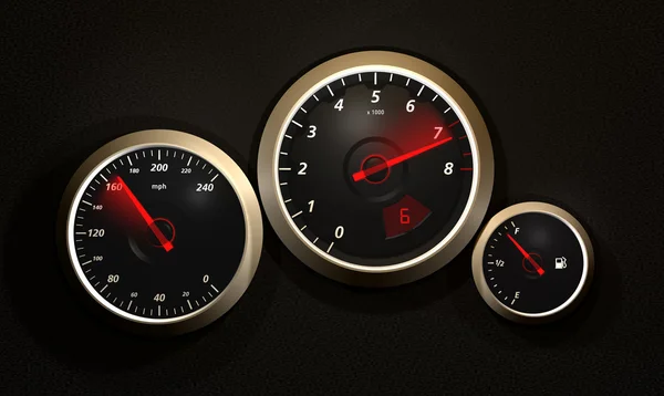 Speedometer mobil dan konter rev . — Stok Foto