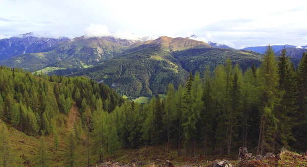 オーストリアのアルプスの谷を表示します。 — ストック写真