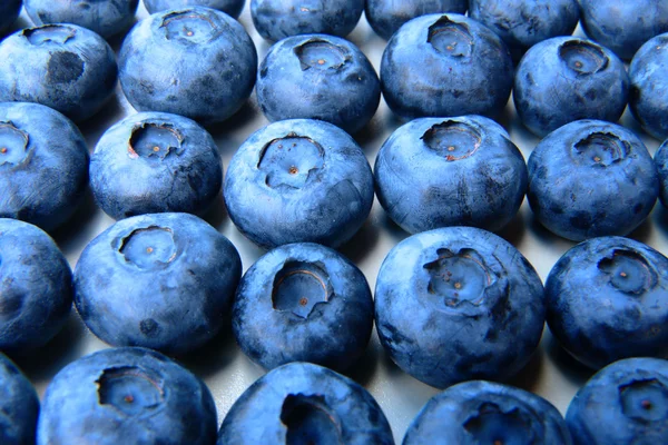 Nahaufnahme eines Bündels frischer und zarter Blaubeeren — Stockfoto