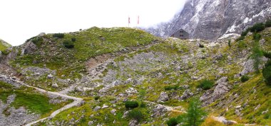 avrupa alplerinin karwendel dağlarında lamsenjoch kabin görünümü