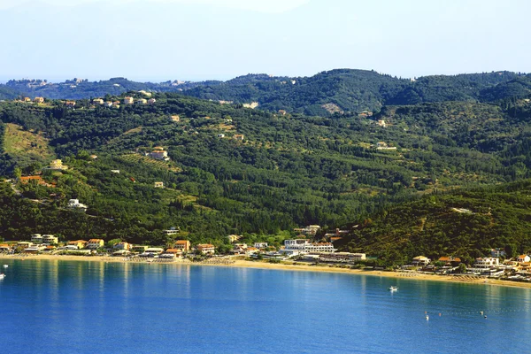 Vista sobre Agios Georgios Pagon na ilha de corfu — Fotografia de Stock