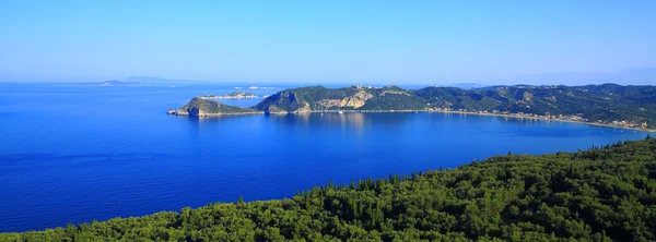 Вид на остров Агиос Георгиос Пагон Лицензионные Стоковые Изображения