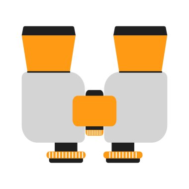 Beyaz arka plan üzerinde izole dürbün. Dürbün vektör illus