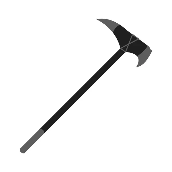 Medieval ax vector de armas. Equipamiento de estilo plano. Arma aislada — Vector de stock