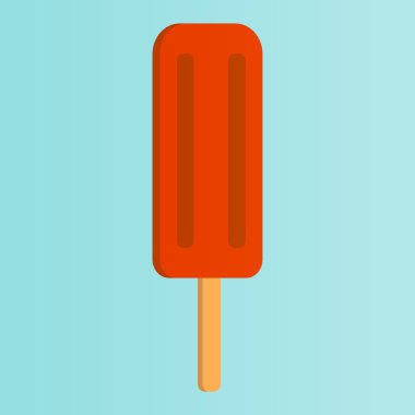 Dondurma düz simgesi. Vektör İllüstrasyon. Colorfull Dondurma Logosu. Yaz izole rozetleri.