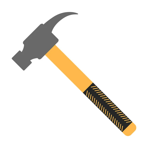 Hammer vector flat icon. Construction working tool item. Flat logo Hammer isolated on white background. Vector hammer cartoon illustration. — Stock Vector