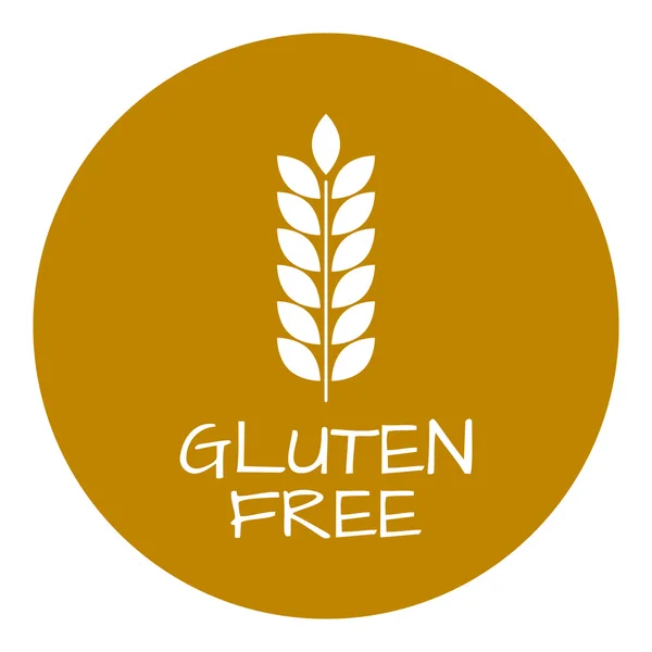 Etichetta senza glutine. Simboli di intolleranza alimentare. Illustrazione vettoriale — Vettoriale Stock