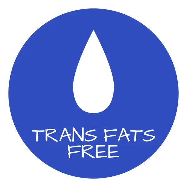 Trans grassi etichetta gratuita. Simboli di intolleranza alimentare. Illustrazione vettoriale — Vettoriale Stock