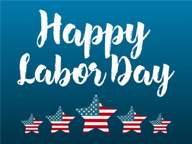 Mutlu İşçi Bayramı kartı Amerika Birleşik Devletleri. Kutlama emek gün ABD satış ilanı. Vektör çizim poster