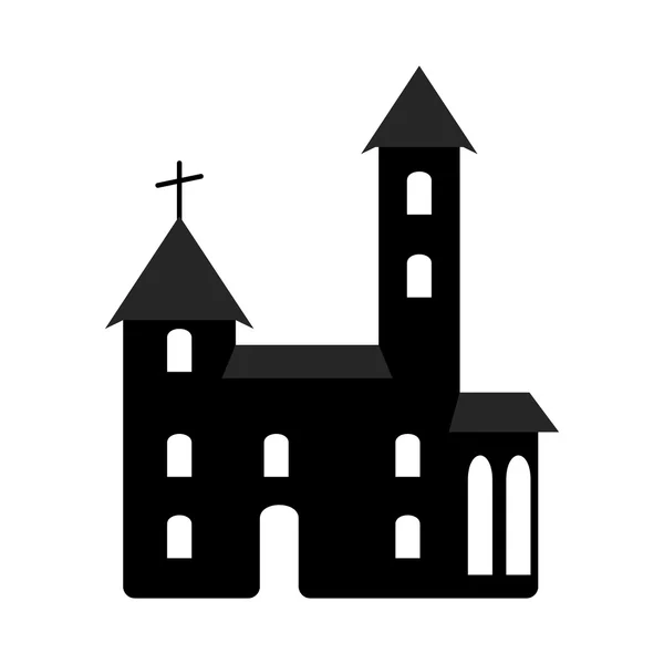 Icono del hogar. Signo plano de iglesia. Ilustración vectorial — Archivo Imágenes Vectoriales