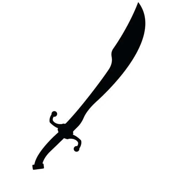 Medieval War Type Weapon Concept Icon Arabic Sword Old Cold — Stock Vector