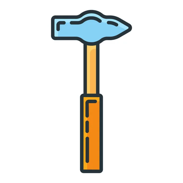 Hammer Construction Repair Tool Icon Concept Sledgehammer Work Toolkit Renovation — Stock Vector