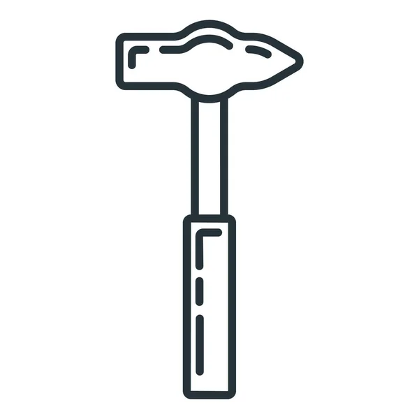 아이콘 Hammer Construction Recovery Tool Icon 콘셉트라지 하우스 일러스트 흰색에 — 스톡 벡터