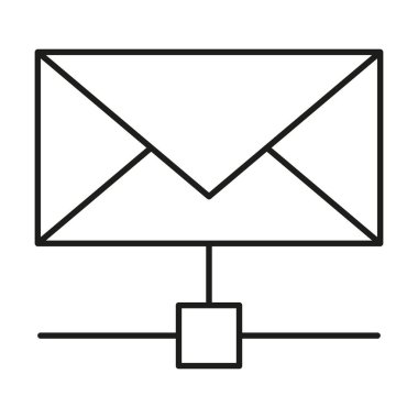 E- posta bulutu küresel internet simgesi, uzak gönderim web mesajı bilgisayar teknolojisi, düz vektör çizimi, beyaz üzerine izole edilmiş. Uzak sunucu veri alımını, web e- posta istemcisini kavra.