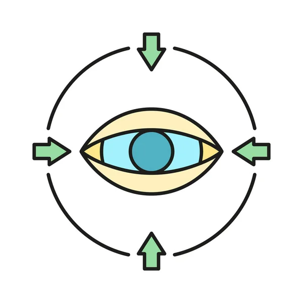 Concept Eye Online Database Computer Technology Icon Remote Data Storage — Stock Vector