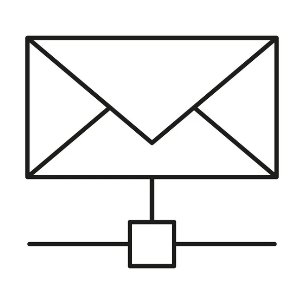 Email Cloud Global Internet Icon Envoi Distance Messages Web Technologie — Image vectorielle