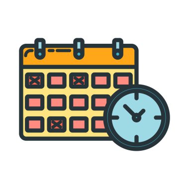 Takvim bitiş tarihi ikonu, eğitim kurumu süreci, okula geri dönüş düz vektör çizelgesi, beyaza izole edilmiş. Malzeme sembolü kavramı, devlet üniversitesi.