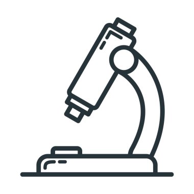 Mikroskop ikonu, eğitim kurumu süreci, okula dönüş düz vektör çizimi, beyaza izole edilmiş. Malzeme sembolü kavramı, devlet üniversitesi.