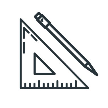 Tahta cetvel belge ikonu, eğitim kurumu süreci, okula geri dönüş düz vektör çizimi, beyaz üzerine izole. Malzeme sembolü kavramı, devlet üniversitesi.