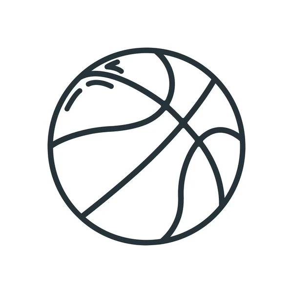 Basketball Ball Sport Equipment Icon Educational Institution Process Back School — 스톡 벡터