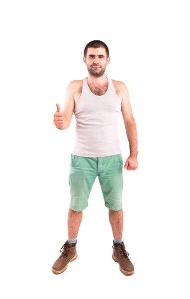 adam beyaz arka plan sırtında poz