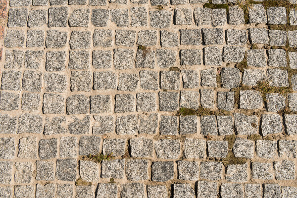 Stone pavement, mosaic texture