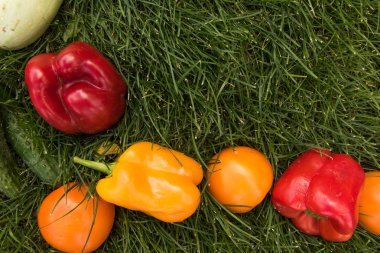 Sebze yeşil çim bir arka plan ayarla