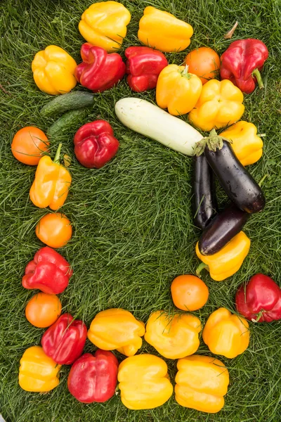 Sebze yeşil çim bir arka plan ayarla