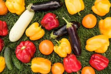 Sebze yeşil çim bir arka plan ayarla