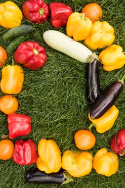 Sebze yeşil çim bir arka plan ayarla