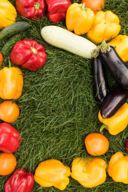 Sebze yeşil çim bir arka plan ayarla