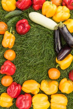 Sebze yeşil çim bir arka plan ayarla