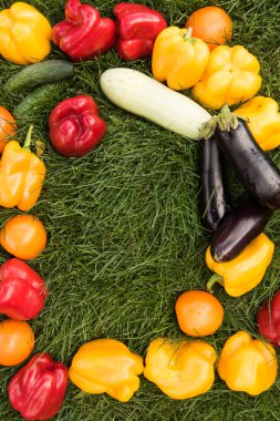 Sebze yeşil çim bir arka plan ayarla