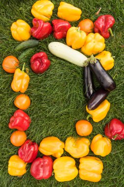 Sebze yeşil çim bir arka plan ayarla