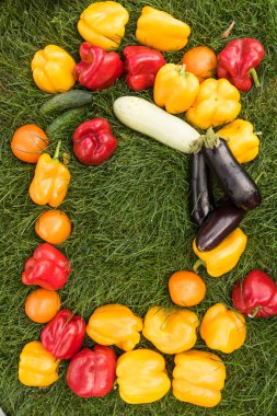 Sebze yeşil çim bir arka plan ayarla